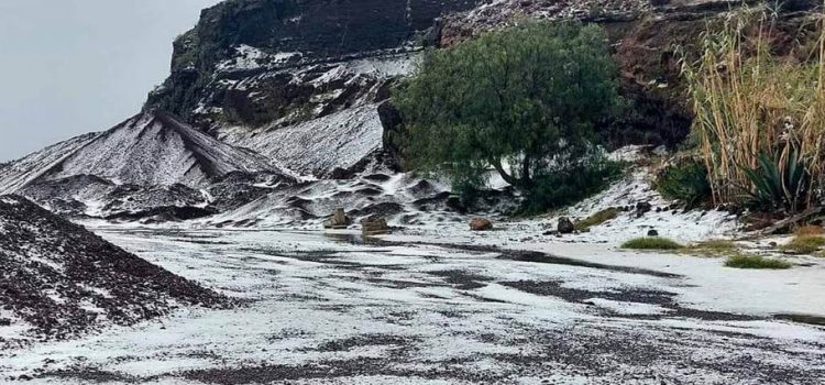 Granizada en cuatro municipios de Hidalgo