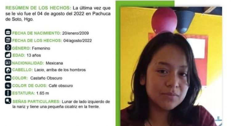 Buscan a Ana Brenda García Mejía, desapareció en Pachuca