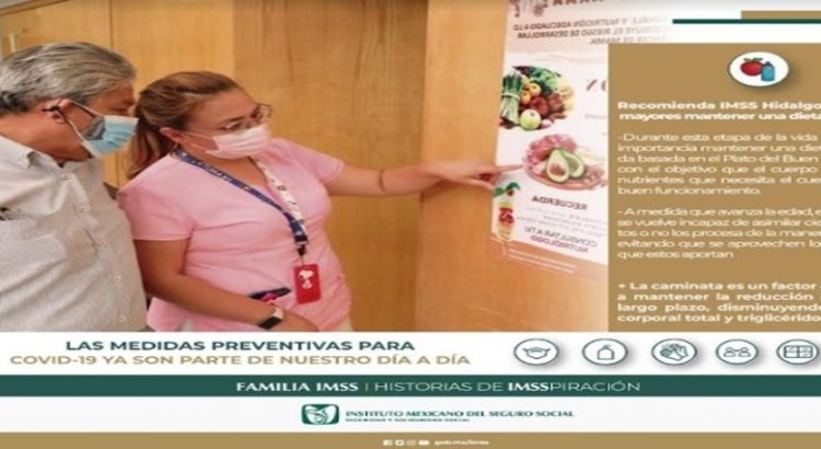 IMSS Hidalgo recomienda a adultos mayores mantener una dieta saludable