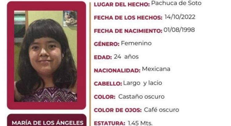 Buscan a María de los Ángeles Bolaños, joven de 24 años desaparecida en Pachuca