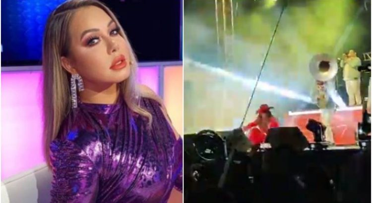 Chiquis Rivera sufre caída durante presentación en Teatro del Pueblo en Pachuca