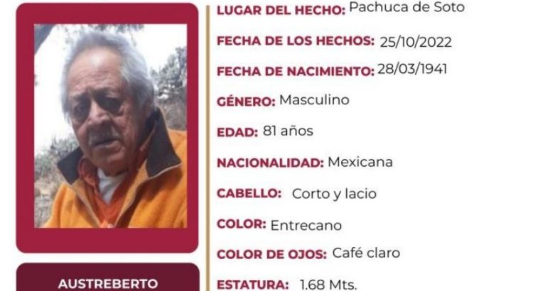 Desaparece Austreberto Chávez Durán en Pachuca