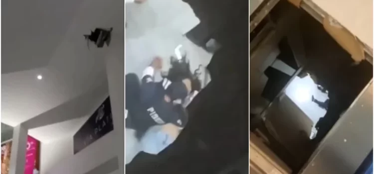 Mujer cae del tercer piso en la plaza Galerías en Pachuca