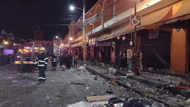 Explota pirotecnia en mercado de Pachuca