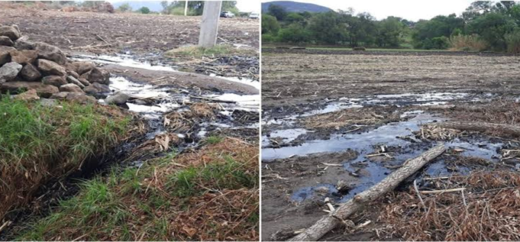 Derrame de combustible en el río Tula, hidalgo