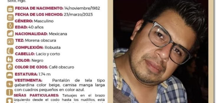 Joel Galindo Muñiz, desapareció en Pachuca