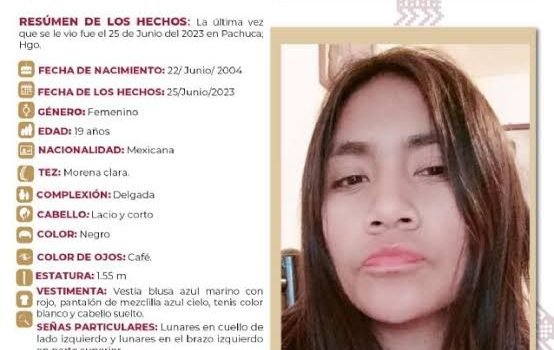 Buscan a María Alejandra Aguilar Navarrete, se extravió en Pachuca