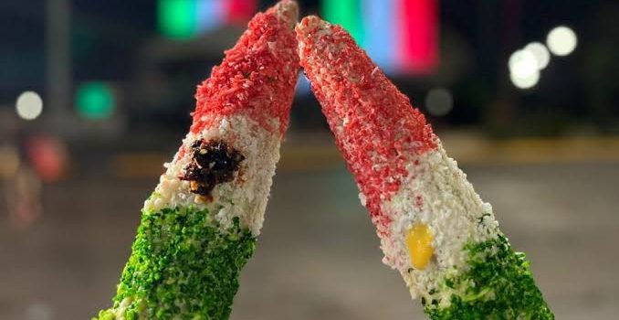 Elotes y esquites tricolor llegan a Pachuca