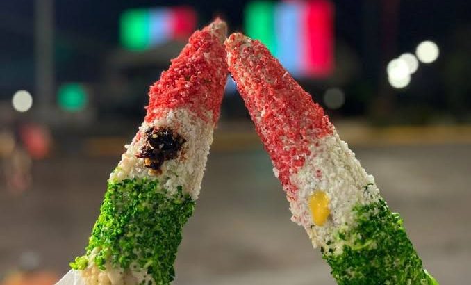 Elotes y esquites tricolor llegan a Pachuca