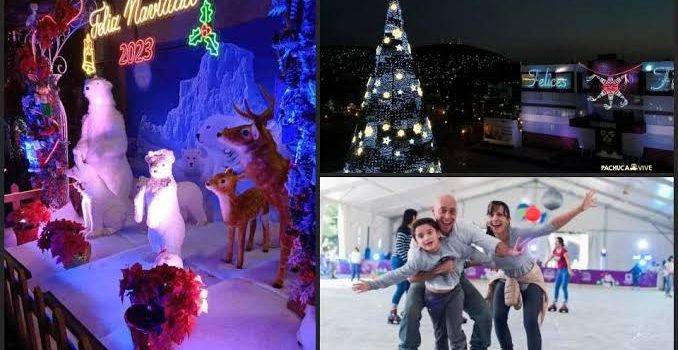 Abre DIFH pista de hielo, cine y villa navideña en la feria de Pachuca