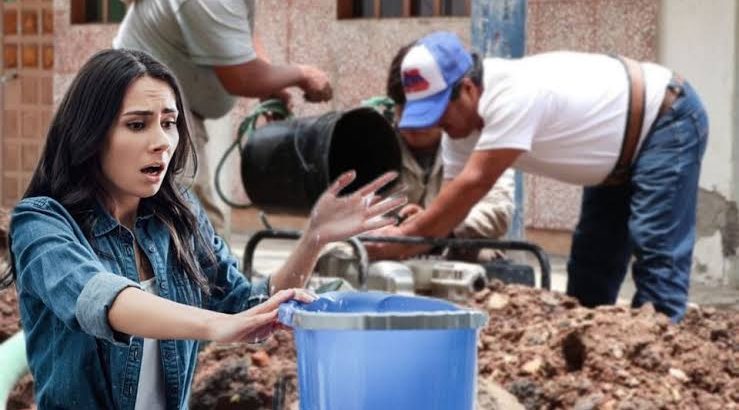 Colonias sin agua por reparación de tuberías y fugas