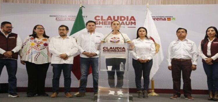 Desconoce Claudia Sheinbaum conflicto entre PT y Morena en Hidalgo