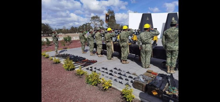 Ejército Mexicano destruye 83 armas aseguradas en el estado Hidalgo