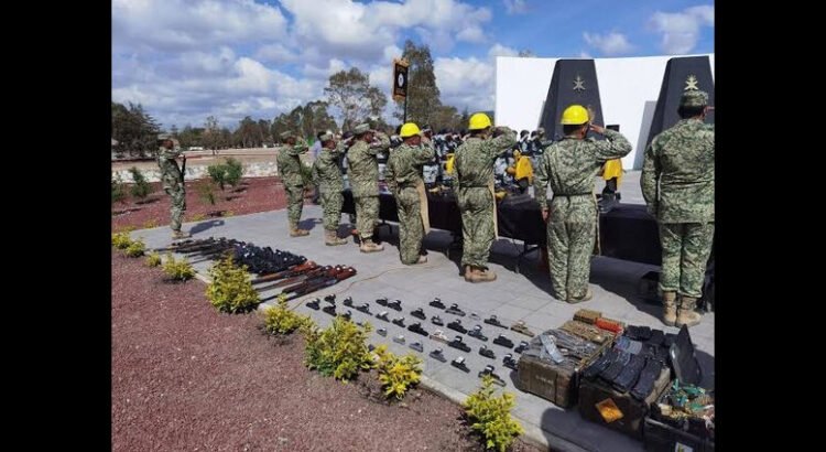 Ejército Mexicano destruye 83 armas aseguradas en el estado Hidalgo
