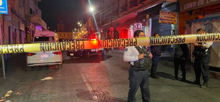 Asesinan a un hombre en el Centro de Pachuca