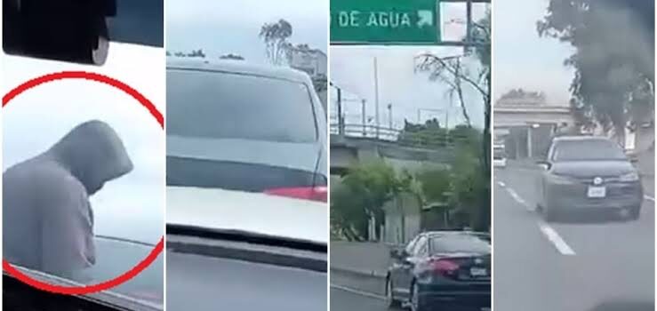 Padre e hijo graban intento de asalto en la México-Pachuca; asaltantes los balean y matan al menor