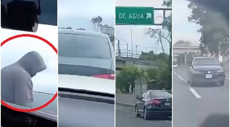 Padre e hijo graban intento de asalto en la México-Pachuca; asaltantes los balean y matan al menor