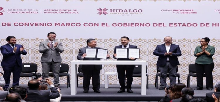 Gobiernos de CdMx e Hidalgo firman convenio de coordinación en tecnología e innovación