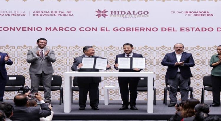 Gobiernos de CdMx e Hidalgo firman convenio de coordinación en tecnología e innovación