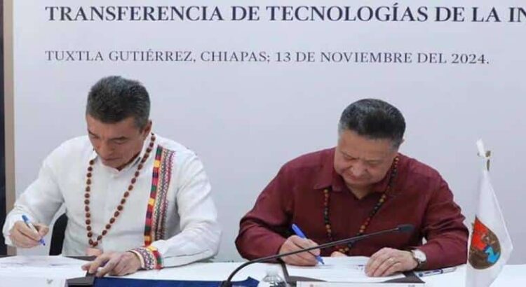 Hidalgo y Chiapas firman convenio en materia de innovación tecnológica