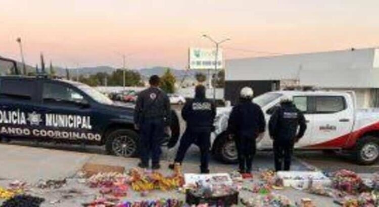 Aseguran más de 50 kilogramos de pirotecnia en Pachuca
