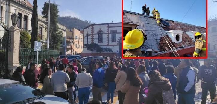 Desalojan ayuntamiento de Pachuca por conato de incendio