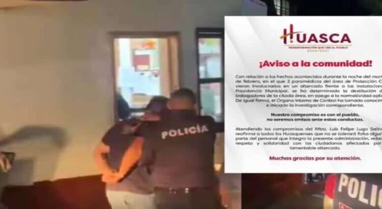 Destituyen a dos funcionarios de Protección Civil en Huasca por riña con turista