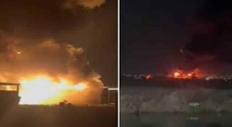 Arde bodega donde almacenaban huachicol en Hidalgo