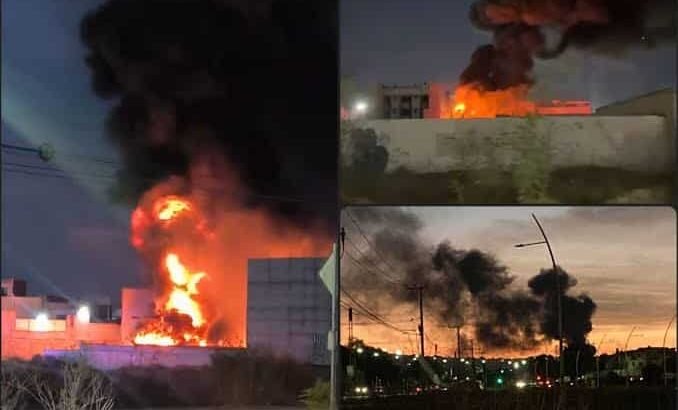 Fuerte incendio genera alarma en Zona Plateada de Pachuca