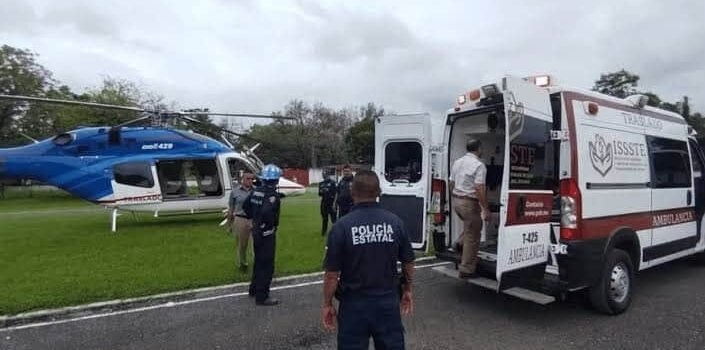 En helicóptero, trasladan a Pachuca a maestra herida, luego de presunto secuestro en Veracruz
