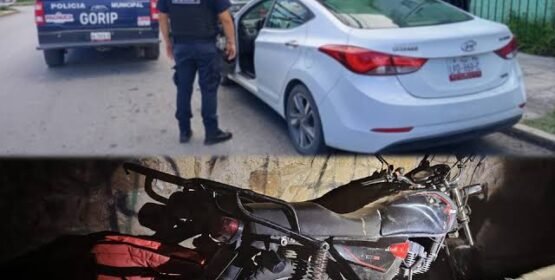 Recuperan en Pachuca auto y moto robados gracias a patrullajes y denuncias