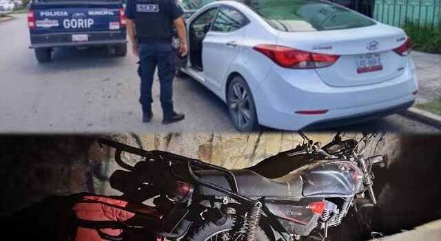 Recuperan en Pachuca auto y moto robados gracias a patrullajes y denuncias