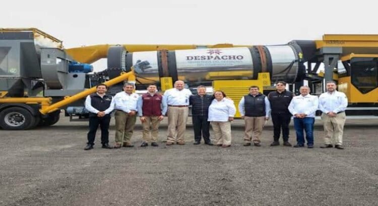 Llega a Hidalgo planta de asfalto móvil única en el país
