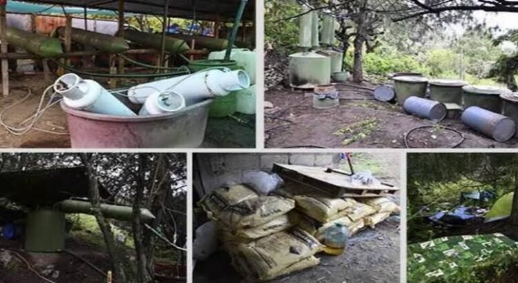 Cateo en Hidalgo deja un narcolaboratorio desmantelado y más de 50 mil dosis de crystal incautadas