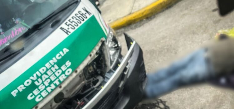 Unidad del transporte público involucrada en muerte en Pachuca