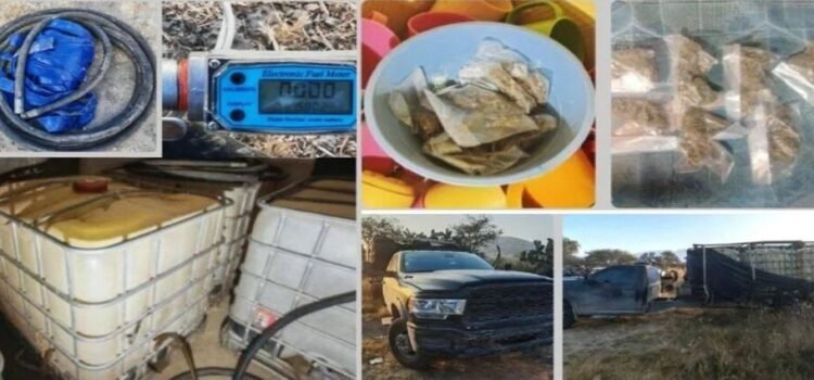 Aseguran predio con más de 5 mil litros de huachicol en Hidalgo